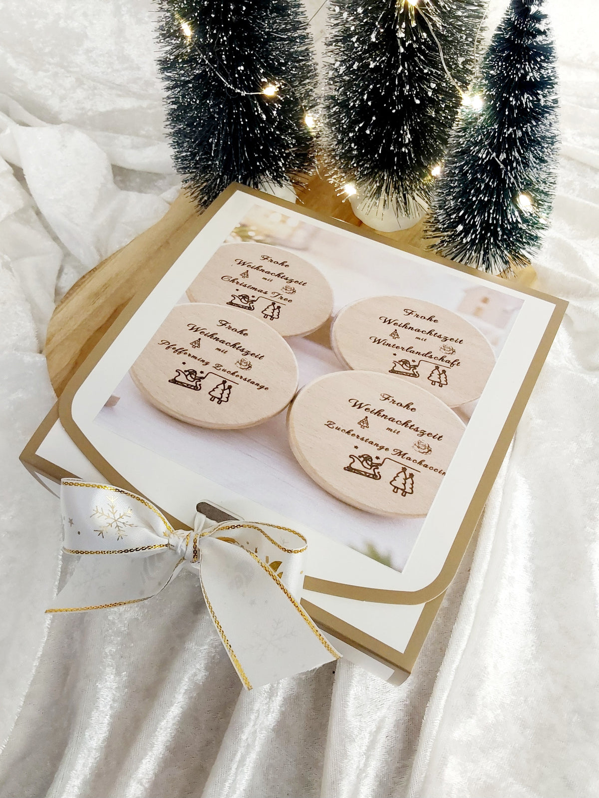 Geschenkbox mit 4 verschiedene Duftkerzen