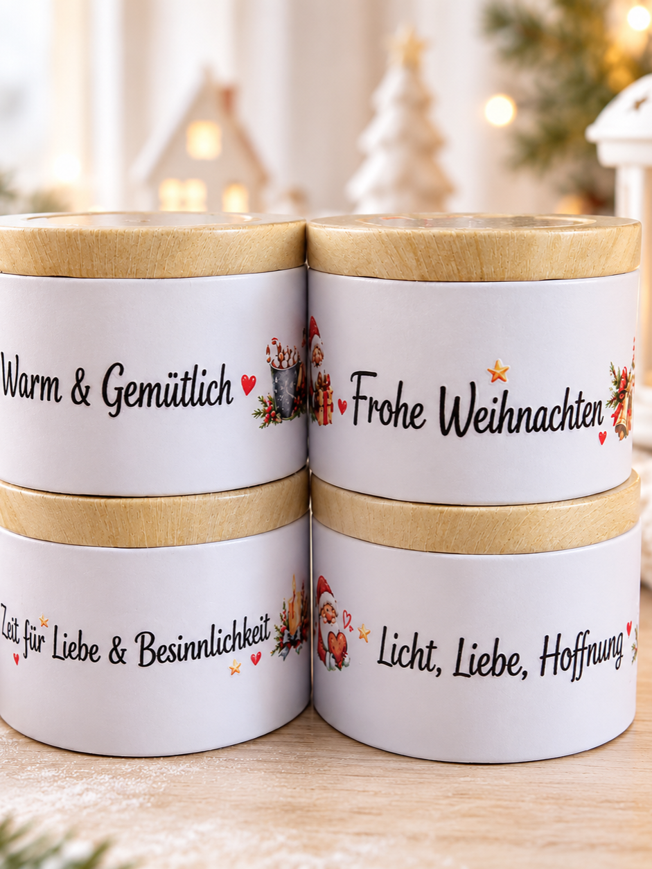 Geschenkbox mit 4 verschiedene Duftkerzen