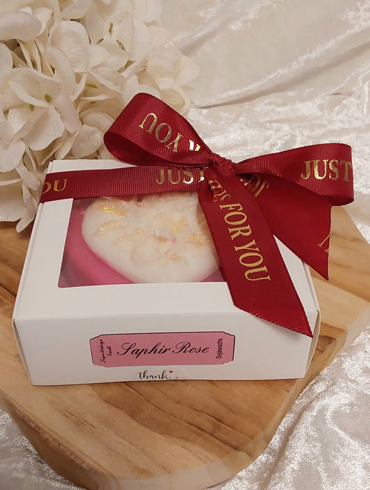 Geschenk - Herz Saphir Rose