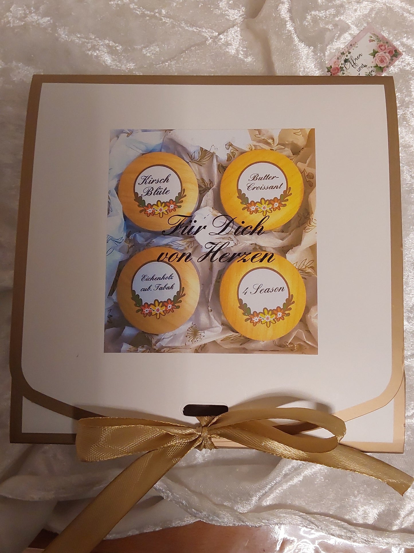 Geschenk-Box mit 4 Duftkerzen